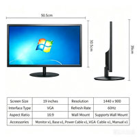 Office 19Inch LED PC Monitors Wall Mounting FHD VGA LED PC Monitor