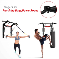 Barre de traction murale horizontale pliable en acier 3-en-1 avec construction robuste, capacité de 200 kg pour l'entraînement de force à domicile