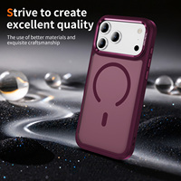 Étui de téléphone magnétique mat pour iPhone 18 Pro Max, coque arrière avec cadre métallique pour objectif d'appareil photo, antichoc, compatible avec la charge sans fil