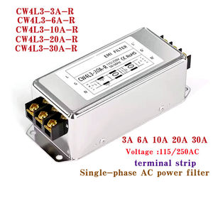 Filtre de puissance CA monophasé, filtre EMI à trois niveaux, bloc de bornes 220V CW4L3-3A/6A/10A/20A/30A-R, anti-parasitage CW4L3-30A-R - Product Image 2