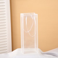 Recyclable Transparent Étanche PP Fleur Sac De Transport Clair Cadeau Sacs À Provisions avec Poignées