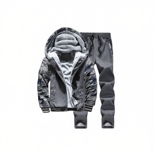 Chaqueta Deportiva 2 en 1 para Hombre, Informal, Cálida, de Forro Polar, con Capucha, Ligera, para Invierno - Product Image 1