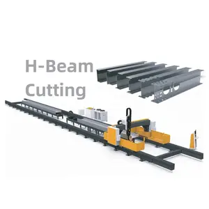 Estructura de acero I Beam / H Beam Máquina de corte por láser de fibra para estructura