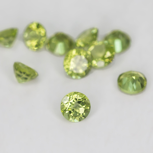 Pietre Sciolte di Peridoto Verde Naturale, <span class=keywords><strong>Olivina</strong></span> Taglio Brillante Rotondo 0.8-4 mm per Creazione di Gioielli - Product Image 3