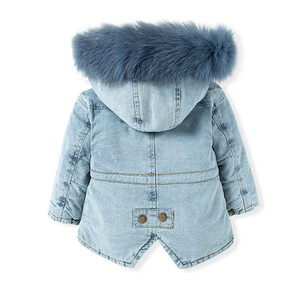 Astrid-manteau d'hiver pour filles, nouveau Design, manteau en fausse fourrure à capuche, veste en Denim chaude, épaisse, suspendue à l'extérieur, pour enfants, collection 2021 - Product Image 3