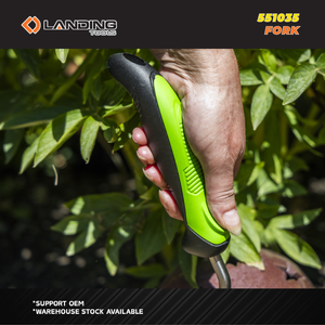 551035 Horquilla de Jardín de Acero Inoxidable de Alta Resistencia con Mango Ergonómico para Romper, Remover y Airear la Tierra - Product Image 4