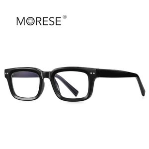 MORESE Anti Blue Light Gafas para hombres 2189 Estilo de negocios Patrón geométrico de borde completo Marco de forma cuadrada pequeña Uso diario - Product Image 3