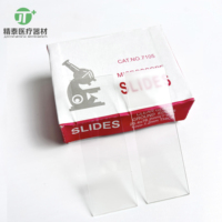 Custom Lab Medical Histology Use 7105 Frosted One End on One Side Ground Edges Bacteria Prepared Cover Microscope Glass Slides