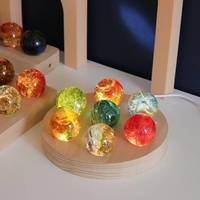 Boule d'étoiles en verre coloré, style fantastique, décoration de maison, modèle cosmique, cadeau, lumière nocturne, planète astronomie planètes