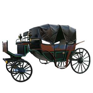 Carruaje Turístico Victoria con Techo Abierto Eléctrico, Vagoneta para Bodas con Cortina para Lluvia - Product Image 1