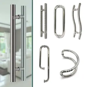 Maniglie per porte scorrevoli in vetro per doccia scorrevole in acciaio inossidabile a forma di h con doppio lato OEM ODM