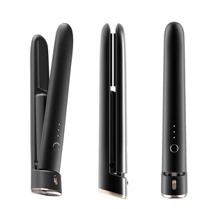 Không Dây Tóc Ép Tóc USB Có Thể Sạc Lại <span class=keywords><strong>Curl</strong></span> Thẳng Sắt 2 Trong 1 Mini Phẳng Sắt Tóc Ép Tóc - Product Image 3