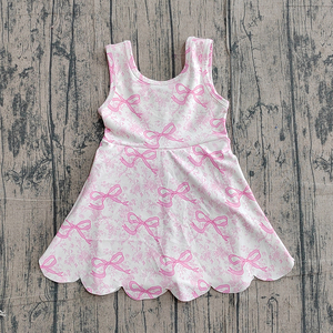 Pre-orden MOQ 5: Vestido de yoga con estampado festoneado para niños, estilo Halloween, suave y moderno, de boutique, de elastano/algodón orgánico, ropa deportiva al por mayor. - Product Image 3