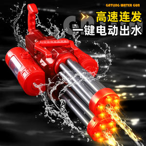 Pistola de Agua Eléctrica Gatling de Verano para Niños con Luz de Llama, Disparo Continuo Automático, Pistola de Agua Potente para Jugar en la Piscina o la Playa - Product Image 3