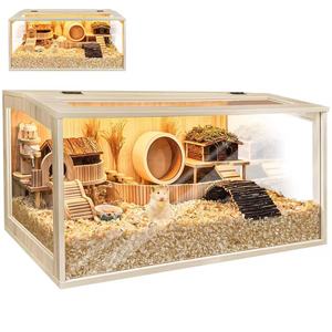 Jaula de lujo para hámsteres de 24 pulgadas con apertura superior, de madera maciza, apta para cobayas y ratas. - Product Image 5