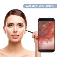 Microscope numérique 720p 6 LED, mini caméra 3-en-1, otoscope USB 5,5 mm, endoscope de nettoyage