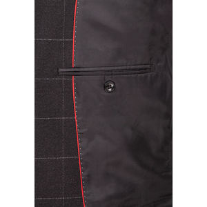 Ropa formal para hombre, venta al por mayor, <span class=keywords><strong>trajes</strong></span> <span class=keywords><strong>de</strong></span> boda <span class=keywords><strong>de</strong></span> diseñador <span class=keywords><strong>de</strong></span> vestuario para hombre <span class=keywords><strong>gris</strong></span> <span class=keywords><strong>oscuro</strong></span> a cuadros para <span class=keywords><strong>novio</strong></span>, - Product Image 6