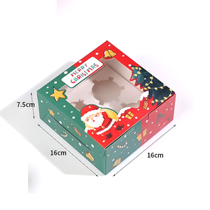 Emballage de boîte à gâteaux de Noël élégant Boîte-cadeau sur le thème des vacances <span class=keywords><strong>pour</strong></span> la boulangerie et la <span class=keywords><strong>confiserie</strong></span> - Product Image 2
