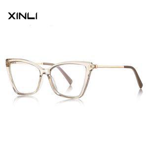 Gafas Ópticas para Mujer XINLI 2234 TR90, Estilo Simple, Montura de Mariposa, Color Rojo, con Filtro de Luz Azul, Diseño Cuadrado de Borde Completo con Estampado Animal - Product Image 5
