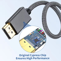 Cable ULT-unite USB Tipo-C a DP de 2m/3m, 8K 60Hz 4K 144Hz, con blindaje combinado y cubierta trenzada, en stock
