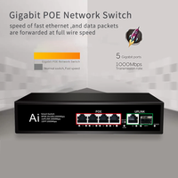 04G11GB KuWFi Placa de núcleo de escritorio de 6 puertos POE 48V Interruptor de red Gigabit completo usado en exteriores AP inalámbrico Comunicación Ethernet IP