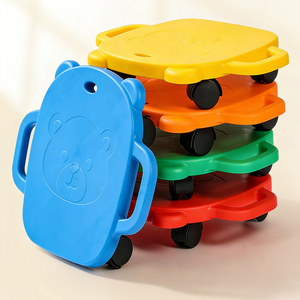 Four Wheel Secure <strong>Ride</strong> <strong>Scooter</strong> With Happy Bear Pattern for Joyful Introduction to <strong>Scooting</strong> <strong>and</strong> Sensory Input - Product Image 4