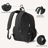 Sac à dos de sport personnalisé 20L pour pickleball, sac à dos pour raquettes de pickleball avec crochet de fixation et compartiment pour ordinateur portable