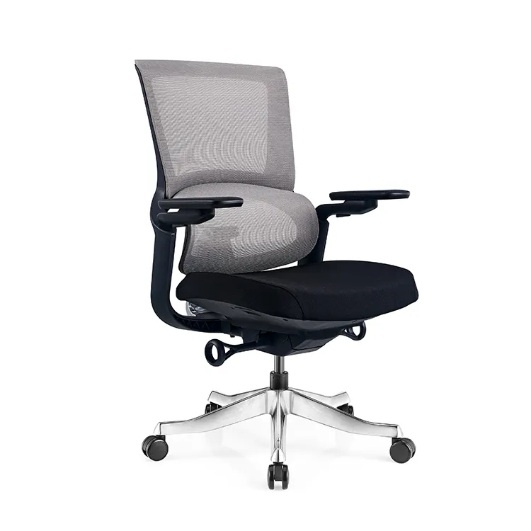 최신 판매 현대 사무실 방문자 의자 절반 메시 검정 매니저 사무실 가구 의자 안락한 여가 사무실 의자
