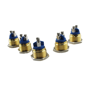 YUMO GQ16F-10/G 16mm 19mm קטן סירה שחור מתכת לדחוף כפתור מתג 12/16/19/22mm פנל - Product Image 3