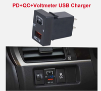 Double port USB QC3.0, port de charge, prise de chargeur de voiture, adaptateur d'alimentation, prise de charge pour Toyota Corolla Camry RAV4 Cruiser