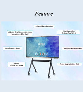 กระดานไวท์บอร์ดอัจฉริยะ Hiseeview ขนาด 55/65/75/86/98/110 นิ้ว แบบอินเทอร์แอคทีฟ LCD ความละเอียด 4K HD สำหรับโรงเรียน สีดำ รับประกัน 1 ปี - Product Image 4
