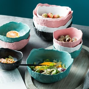 Tazón de Postre de Cerámica Nórdica, Individual, Personalizado, Irregular, para Frutas y Ensaladas, Vajilla Sostenible - Product Image 4