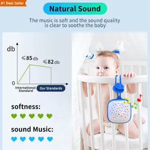Jumon White Noise Machine suoni rilassanti luce notturna stellata Baby Sleep Aid terapia portatile White Noise Machine Sleeping