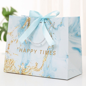 Marble Pattern <b>White</b> Card <b>Gift</b> <b>Bag</b> Offset Printing for Clothing Store Tote <b>Bags</b> <b>Gift</b> <b>Bags</b> for Small Business Small <b>Gift</b> <b>Bags</b> - Product Image 2