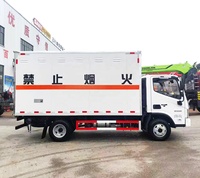 Vehículo de Transporte de Mercancías Peligrosas Tipo Caja, Camión de Entrega de Productos Inflamables y Peligrosos