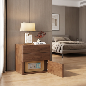 Coffre-fort de bureau en bois massif, antivol, ignifuge, pour le stockage d'argent et de documents en entreprise ou en magasin - Product Image 1