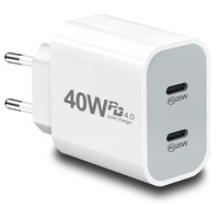 Chargeur mural multi-ports Type-C à charge rapide PD40W pour téléphone portable, vente chaude