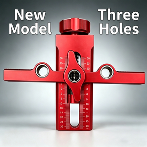 Adjustable Aluminum Alloy Cabinet Door Installation <b>Tool</b> With Three Holes For <b>Drawer</b> And Cabinet Mounting - Product Image 5