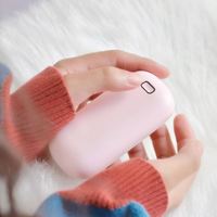 Calentadores de manos bonitos Treasure, 4000mAh Cargador USB Power Bank Calentadores de manos de bolsillo de calefacción de doble cara portátiles/