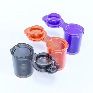 Mini Frascos de Plástico con Tapa Abatible, Recipientes Pequeños Transparentes Multicolores para Muestras de Cosméticos, Almacenamiento de Pastillas y Manualidades - Product Image 4