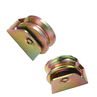 Double roulement de porte de clôture coulissante robuste de plus grande capacité, rouleau de roue de porte avec équipement de rainure, accessoires de roulette