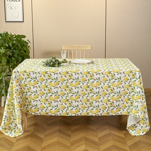 Luxury Floral Printed Polyester <b>Tablecloth</b> Washable Heavy Duty <b>Rectangle</b> Table Cover For Hospitality And Banquet Halls - Product Image 1