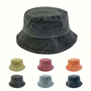 Casquette de pêcheur unisexe tendance pour l'extérieur, protection solaire, color-block, logo brodé personnalisé, chapeau bob pour l'été - Product Image 3