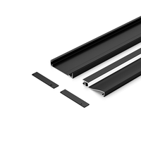Profilé en aluminium KC Led pour éclairage de bande d'escalier 1m 2m 3m plâtre pliable dans un profilé en aluminium Led