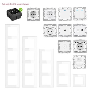 Module de commande à distance Wi-Fi pour interrupteur mural et prise de type 86 européen intégré, style allemand, avec panneau en verre blanc et fonction GFCI - Product Image 5