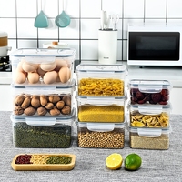 Conteneurs de stockage alimentaire à vendre, avec couvercles, en plastique, pour fruits et légumes, réutilisables, étanches, ensembles