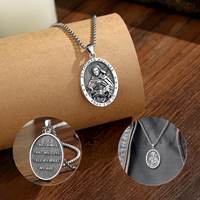 Pendentif religieux catholique Merryshine en laiton, Saint Thomas d'Aquin, amulette chrétienne, médaille de protection, bijou.