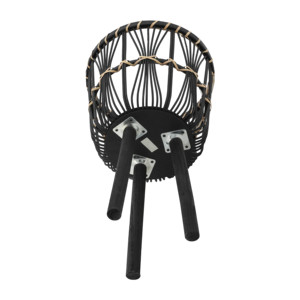 Pot de fleurs en bambou sur support, tissage naturel, pots décoratifs pour plantes d'intérieur, décoration intérieure - Product Image 5