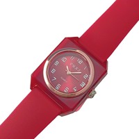 Reloj de Cuarzo Cuadrado Transparente NYY para Mujer, Correa de Silicona Suave, Color Caramelo, Reloj de Pulsera Diario para Estudiantes