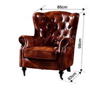 Chaise industrielle en bois massif antique de luxe léger pour une personne confortable à dossier haut pour les loisirs